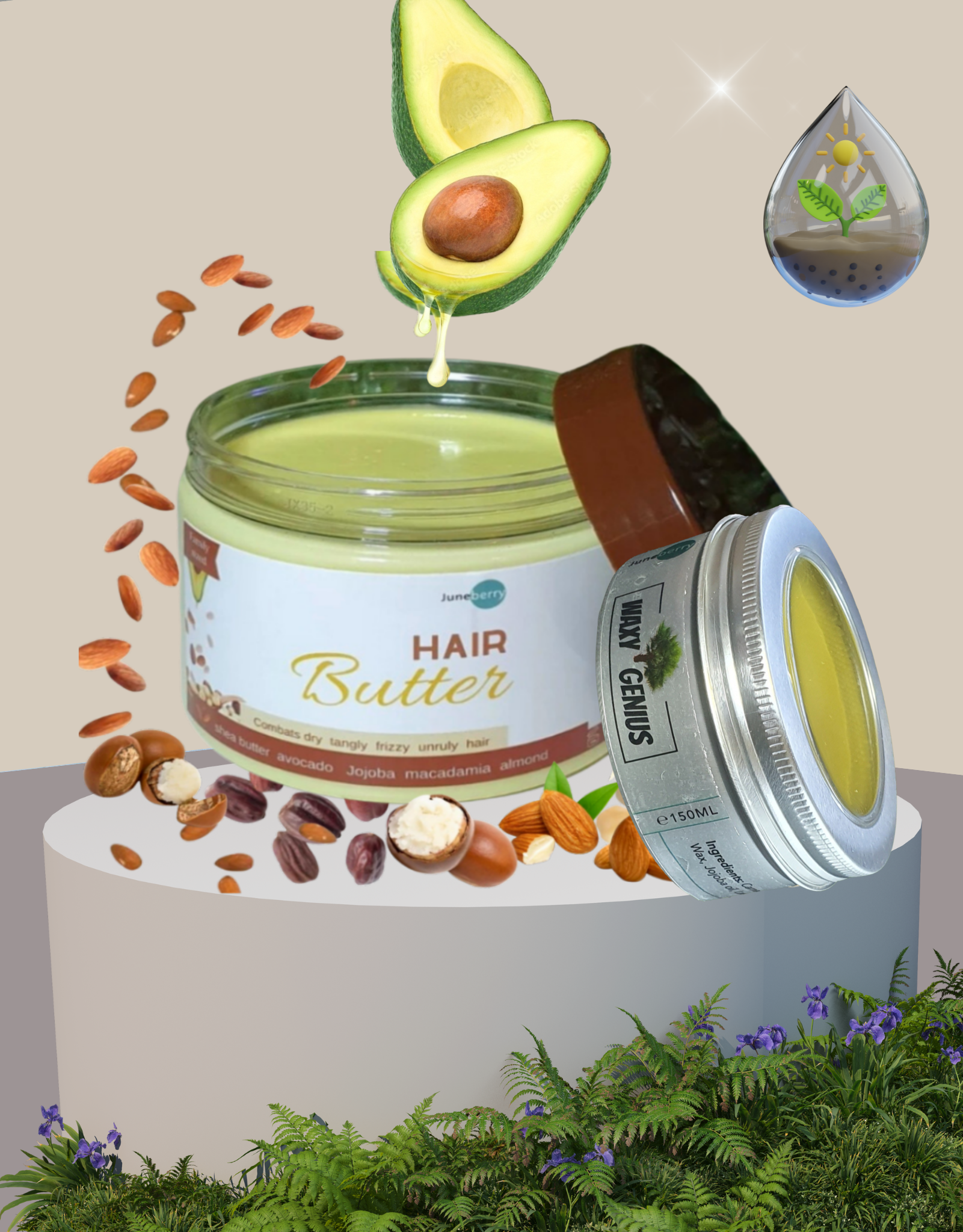 Broccolli Hair Butter & Waxy Genius – Juneberry